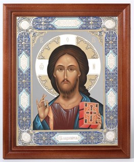Икона в деревянной рамке 24х30 конгрев Спаситель 32 234773