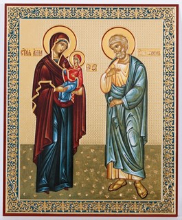Икона в деревянной рамке 11х13 Иоаким и Анна 234921