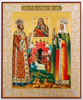 Икона в деревянной рамке 11х13 Константин и Елена 2 234950