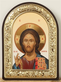 Икона в деревянной рамке 11х13 Спаситель-Казанская Божья Матерь 235114