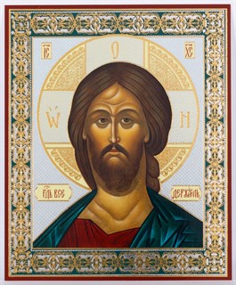 Икона в деревянной рамке 11х13 Спаситель-Казанская Божья Матерь 235120