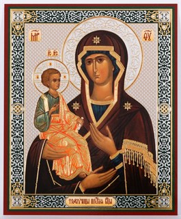 Икона в деревянной рамке 11х13 Троеручица 2 235140