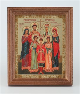 Икона в деревянной рамке 11х13 Царская семья 3 235158