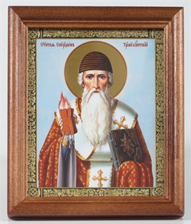 Икона в деревянной рамке Спиридон Тримифунтский 11х13 235194