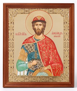 Икона в деревянной рамке 18х24 Александр Невский 3 235229