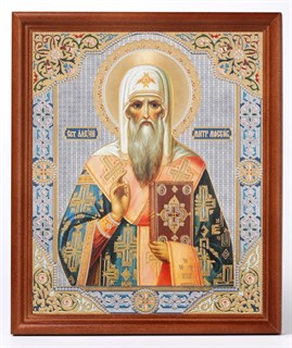Икона в деревянной рамке 18х24 Алексий митрополит Московский 235230