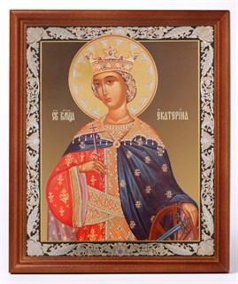 Икона в деревянной рамке 18х24 Екатерина Александрийская вмч. 235276