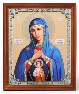 Икона в деревянной рамке 18х24 Помощница в родах 3 235354