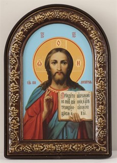 Икона в рамке 6х9 арочная Спаситель 14 236578
