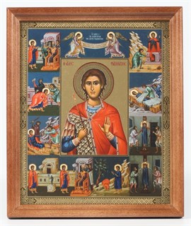 Икона в деревянной рамке 18х24 аннотация Фанурий 235448