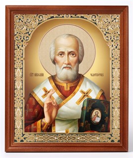 Икона в деревянной рамке 30х40 Николай Чудотворец 30 235560