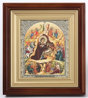 Икона в киоте 11х13 Рождество Христово 40 235678