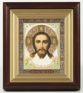 Икона в киоте 11х13 золочёный венчик Спаситель 31 235685