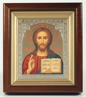 Икона в киоте 11х13 темпера Спаситель 235700