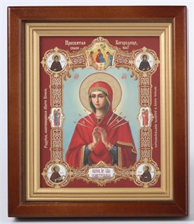 Икона в киоте 13х18 конгрев плёнка Семистрельная с клемами 235877