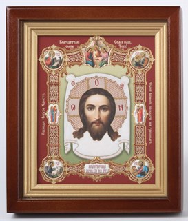 Икона в киоте 13х18 конгрев плёнка Спас Нерукотворный с клемами 235880