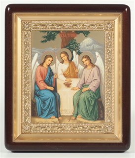 Икона в киоте 18х24 фигурный без подрамника Ангел-Хранитель (белый фон) 236001