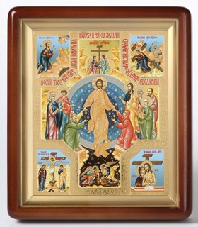 Икона в киоте 18х24 фигурный Воскресение Христово 35 236043