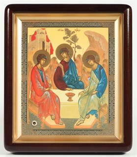 Икона в киоте 18х24 фигурный БЗГ Троица (Рублевская) 236050