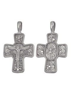 Крестик из серебра без вставок 240800