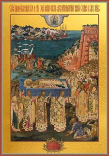 Икона Перенесение мощей святителя Николая в Бари 21303