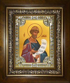Икона Давид царь и пророк, в киоте 24х30 см 21482