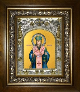 Икона Иоасаф, епископ Белгородский, святитель, в киоте 20х24 см 21511