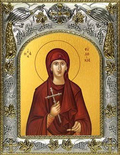 Икона Евдокия Илиопольская преподобномученица, 14х18 см 21522