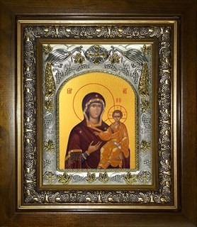 Икона Смоленская икона Божией Матери, в киоте 20х24 см 21540
