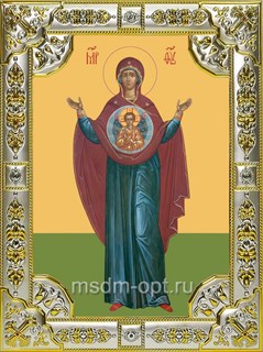 Икона Знамение, икона Божией Матери, 18х24 см, со стразами 21560