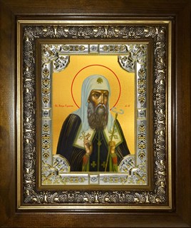 Икона Ермоген, Патриарх Московский и всея Руси, святитель, в киоте 24х30 см 21562