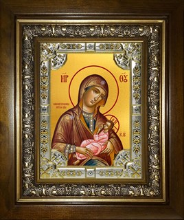Икона Млекопитательница, икона Божией Матери, в киоте 24х30 см 21614