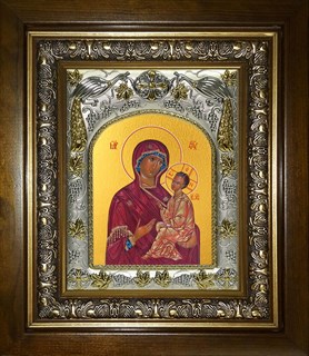 Икона Хлебная (Хлебенная) икона Божией Матери, в киоте 20х24 см 21628
