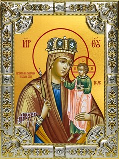 Икона Призри на смирение, икона Божией Матери, 18х24 см, со стразами 21687