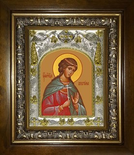 Икона Христина (Кристина) Кесарийская, мученица, в киоте 20х24 см 21724