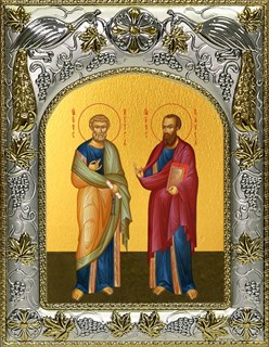 Икона Петр и Павел апостолы, 14х18 см 21844