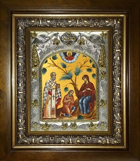 Икона Беседная икона Божией Матери, в киоте 20х24 см 21864