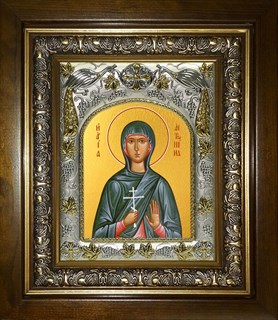 Икона Антонина Никейская мученица, в киоте 20х24 см 21963