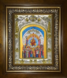 Икона О Тебе радуется, икона Божией Матери, в киоте 20х24 см 21969