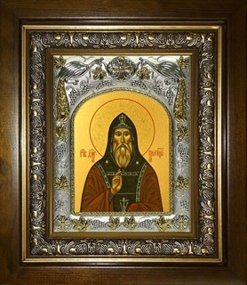 Икона Димитрий (Дмитрий) Прилуцкий преподобный, в киоте 20х24 см 22071