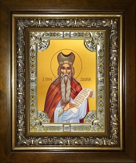Икона Захария пророк, в киоте 24х30 см 22086
