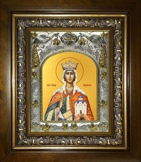Икона Людмила мученица,княгиня Чешская, в киоте 20х24 см 22105
