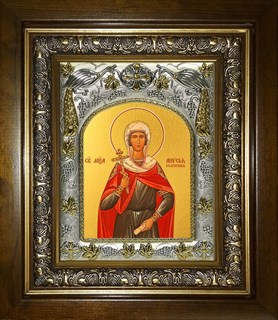 Икона Анисия Солунская, в киоте 20х24 см 22115