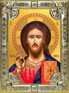Икона Господь Вседержитель, 18х24 см, со стразами 22132