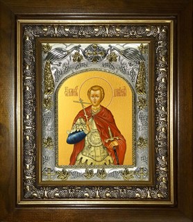 Икона Димитрий (Дмитрий) Солунский великомученик, в киоте 20х24 см 22133