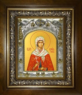 Икона София Римская мученица, в киоте 20х24 см 22142