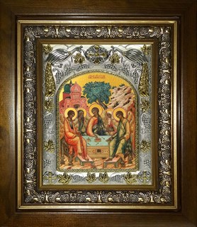 Икона Святая Троица, в киоте 20х24 см 22148