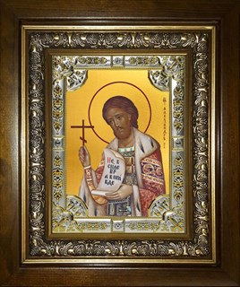 Икона Александр Невский, благоверный князь, в киоте 24х30 см 22154