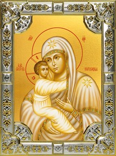 Икона Жировицкая икона Божией Матери, 18х24 см, со стразами 22158