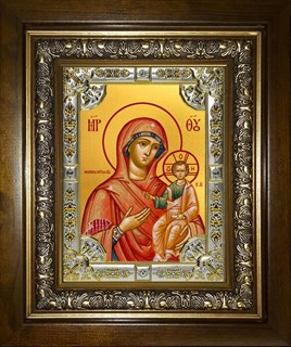 Икона Смоленская икона Божией Матери, в киоте 24х30 см 22220